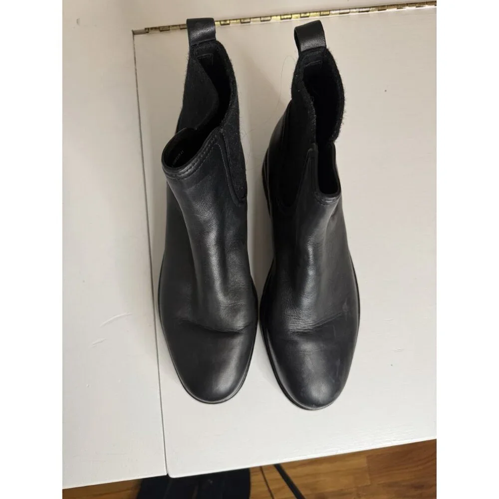 NEW Vince Rue Chelsea Ankle Boot Black Leather Womens US 10 EU 41 $395 [jb]
